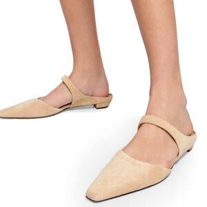 Toteme suede pointy toe mule